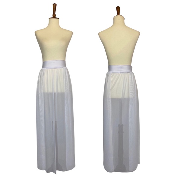 Sexy Semi-Sheer Maxi Skirt Swimsuit Beach Coverup - Picture 10 of 16